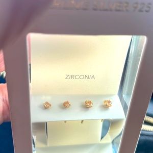Gold Plated Zirconia Earrings